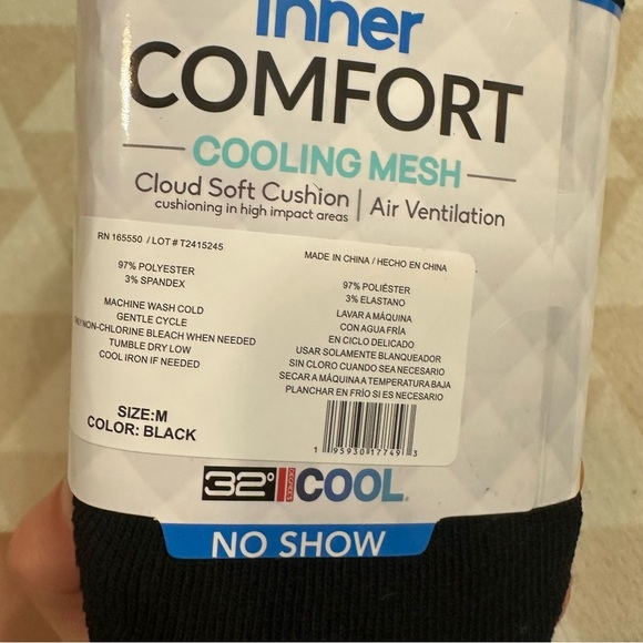 32 degrees MEN'S 6-PACK COOL COMFORT NO SHOW SOCKS - Picture 3 of 3
